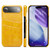 iPhone Air Fierre Shann Retro Oil Wax Texture Card Slots PU Leather Phone Case - Yellow