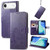 iPhone Air Four-leaf Clasp Embossed Buckle Leather Phone Case - PUrple