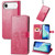 iPhone Air Four-leaf Clasp Embossed Buckle Leather Phone Case - Rose
