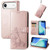 iPhone Air Four-leaf Clasp Embossed Buckle Leather Phone Case - Rose Gold