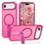 iPhone Air Fulcrum Standing Bracket MagSafe Phone Case - Rose Red