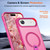 iPhone Air Fulcrum Standing Bracket MagSafe Phone Case - Rose Red