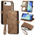 iPhone Air Geometric Zipper Wallet Side Buckle Leather Phone Case - Brown
