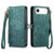 iPhone Air Geometric Zipper Wallet Side Buckle Leather Phone Case - Green
