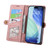 iPhone Air Geometric Zipper Wallet Side Buckle Leather Phone Case - Pink