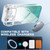 iPhone Air Glitter Gradient Magnetic Lens Frame Holder Phone Case - Lake Green