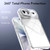 iPhone Air Glitter Gradient Magnetic Lens Frame Holder Phone Case - White
