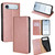 iPhone Air Gloss Oil Solid Color Magnetic Leather Phone Case - Rose Gold
