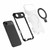 iPhone Air Grating Holder Shockproof Phone Case - Transparent Black