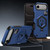 iPhone Air Hexagon Armor Magnetic Holder Weighing Scale Phone Case - Blue