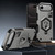 iPhone Air Hexagon Armor Magnetic Holder Weighing Scale Phone Case - Grey