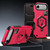 iPhone Air Hexagon Armor Magnetic Holder Weighing Scale Phone Case - Red