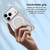 iPhone Air High Transparent MagSafe TPU Phone Case with 360 Degrees Rotating Ring Holder - Pink