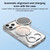 iPhone Air High Transparent MagSafe TPU Phone Case with 360 Degrees Rotating Ring Holder - Pink