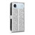 iPhone Air Honeycomb Dot Texture Leather Phone Case - Silver