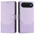 iPhone Air Honeycomb Embossing RFID Leather Phone Case - Light Purple