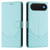 iPhone Air Honeycomb Embossing RFID Leather Phone Case - Mint Green