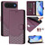 iPhone Air Honeycomb Embossing RFID Leather Phone Case - Violet