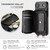 iPhone Air JEEHOOD C22 Series Zipper Wallet Leather Phone Case with Dual Lanyard - Black