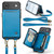 iPhone Air JEEHOOD C22 Series Zipper Wallet Leather Phone Case with Dual Lanyard - Blue