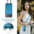 iPhone Air JEEHOOD C22 Series Zipper Wallet Leather Phone Case with Dual Lanyard - Blue