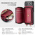 iPhone Air JEEHOOD C22 Series Zipper Wallet Leather Phone Case with Dual Lanyard - Red