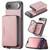 iPhone Air JEEHOOD J02 Magnetic Zipper Horizontal Flip Leather Phone Case - Pink