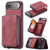 iPhone Air JEEHOOD J02 Magnetic Zipper Horizontal Flip Leather Phone Case - Red