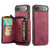 iPhone Air JEEHOOD J02 Magnetic Zipper Horizontal Flip Leather Phone Case - Red