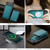 iPhone Air JEEHOOD J05 Business Magnetic Style RFID Leather Phone Case - Blue Green