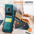 iPhone Air JEEHOOD J06 British Style RFID MagSafe Card Bag PU Phone Case - Green