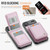 iPhone Air JEEHOOD J06 British Style RFID MagSafe Card Bag PU Phone Case - Pink