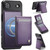 iPhone Air JEEHOOD J06 British Style RFID MagSafe Card Bag PU Phone Case - Purple