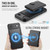 iPhone Air JEEHOOD J09 Buckle Card Bag MagSafe Magnetic Style RFID Leather Phone Case - Black