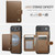 iPhone Air JEEHOOD J09 Buckle Card Bag MagSafe Magnetic Style RFID Leather Phone Case - Brown