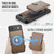 iPhone Air JEEHOOD J09 Buckle Card Bag MagSafe Magnetic Style RFID Leather Phone Case - Brown