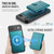 iPhone Air JEEHOOD J09 Buckle Card Bag MagSafe Magnetic Style RFID Leather Phone Case - Green