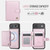 iPhone Air JEEHOOD J09 Buckle Card Bag MagSafe Magnetic Style RFID Leather Phone Case - Pink