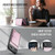 iPhone Air JEEHOOD J09 Buckle Card Bag MagSafe Magnetic Style RFID Leather Phone Case - Pink