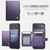 iPhone Air JEEHOOD J09 Buckle Card Bag MagSafe Magnetic Style RFID Leather Phone Case - Purple