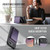 iPhone Air JEEHOOD J09 Buckle Card Bag MagSafe Magnetic Style RFID Leather Phone Case - Purple