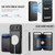 iPhone Air JEEHOOD J10 Flip Card Bag MagSafe Split RFID Leather Phone Case - Black