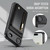 iPhone Air JEEHOOD J12 Exquisite RFID MagSafe Zipper Card Bag Phone Case - Black
