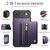 iPhone Air JEEHOOD J12 Exquisite RFID MagSafe Zipper Card Bag Phone Case - Purple