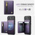iPhone Air JEEHOOD J12 Exquisite RFID MagSafe Zipper Card Bag Phone Case - Purple