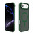 iPhone Air Kalebol Metal Lens Frame MagSafe Frosted PC Phone Case - Dark Green