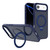 iPhone Air Kalebol Metal Lens Frame MagSafe Holder Frosted PC Phone Case - Navy Blue