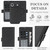 iPhone Air Kalebol Strong Magnetic MagSafe Ring 2 In 1 Split Leather Phone Case - Black