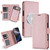 iPhone Air Kalebol Strong Magnetic MagSafe Ring 2 In 1 Split Leather Phone Case - Rose Gold