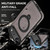 iPhone Air Knight Shield 360 Rotation Holder MagSafe RFID Leather Phone Case - Grey